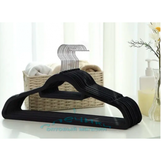 Вішалки-плечики бархатні 41х0,6см (чорні)